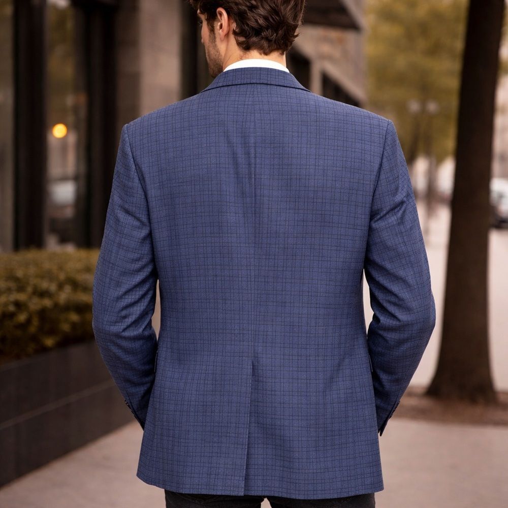 Ralph Lauren “Lauren” Classic Blue Check Blazer – Tailored Sport Coat - Picture 2 of 10